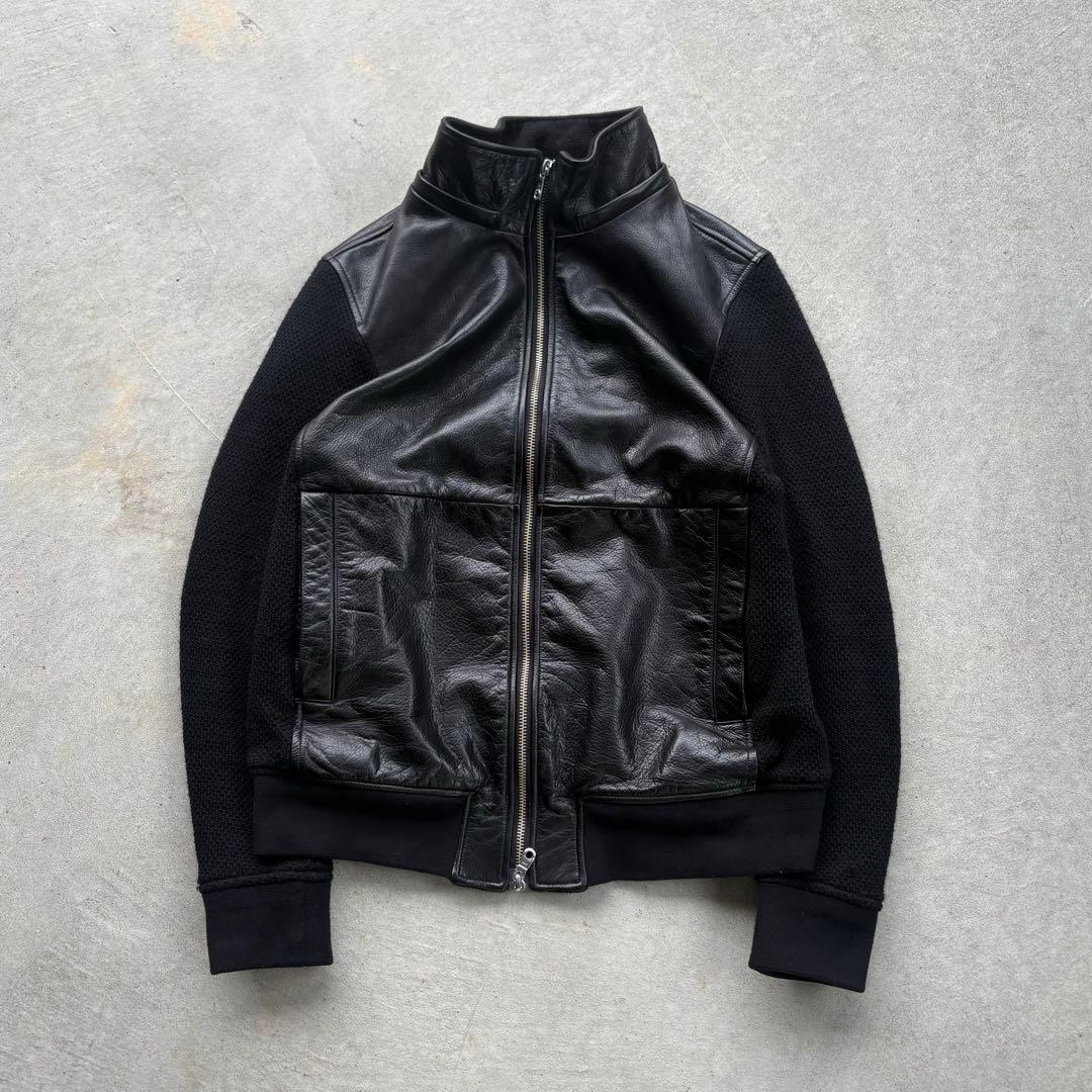 トップス - Archive double zip hoodie leather mode