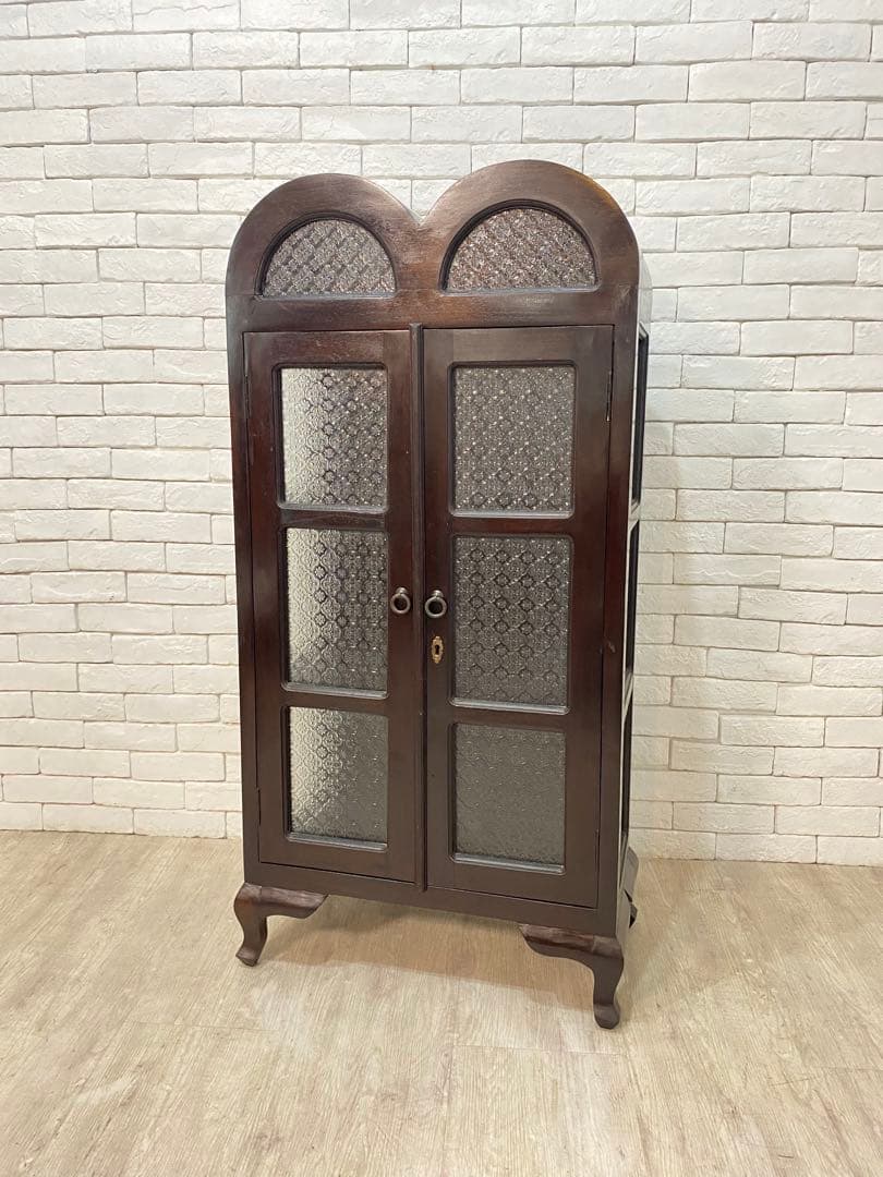 【東京都内23区配送無料】アンティーク　キャビネット　ガラスケース　ショーケース