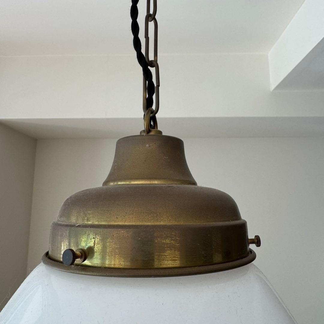 ミルクガラス ペンダントライト 照明 アンティーク