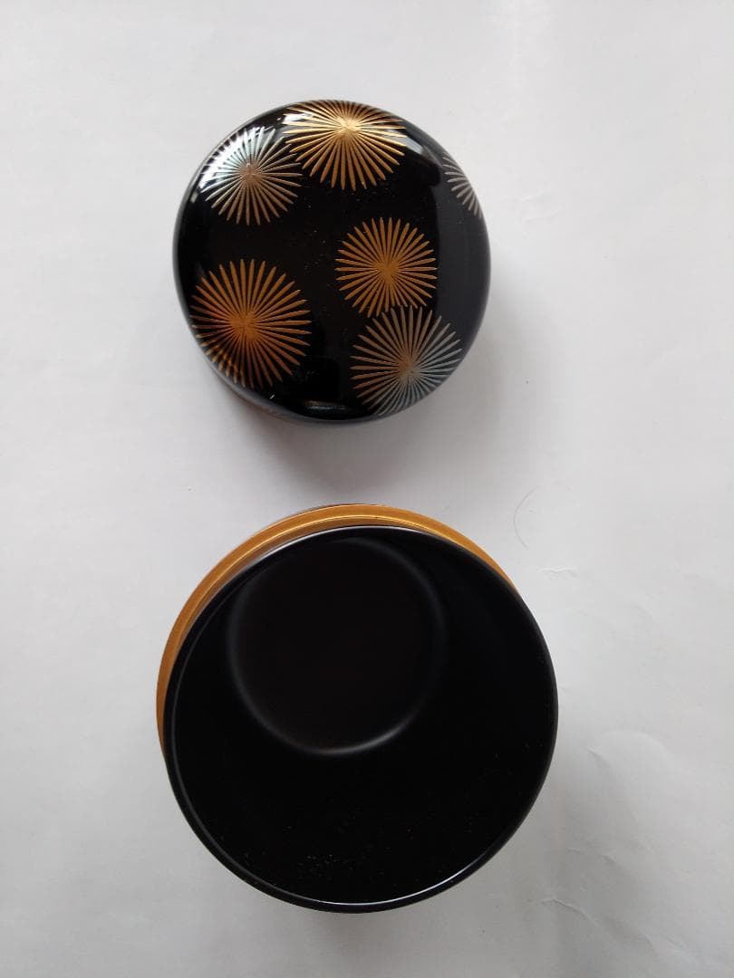 岡本漆専堂 岡本漆園 作 唐松 棗 共箱 漆器 漆芸 抹茶 茶道具 新品 未使用