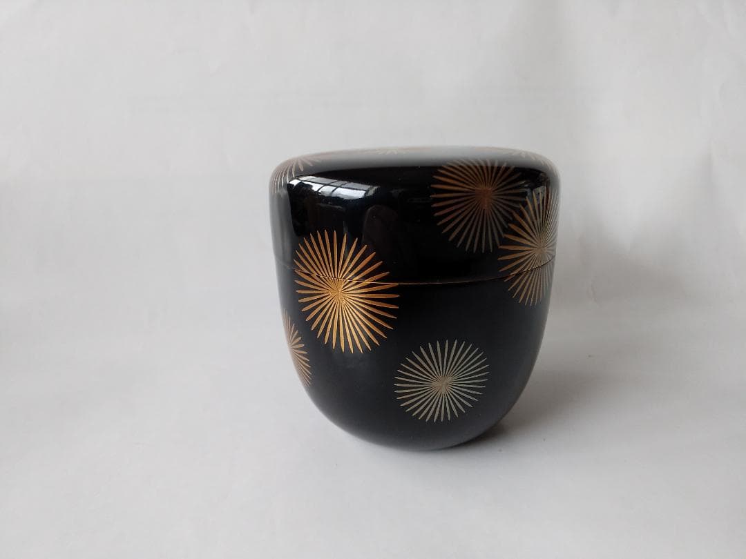 岡本漆専堂 岡本漆園 作 唐松 棗 共箱 漆器 漆芸 抹茶 茶道具 新品 未使用