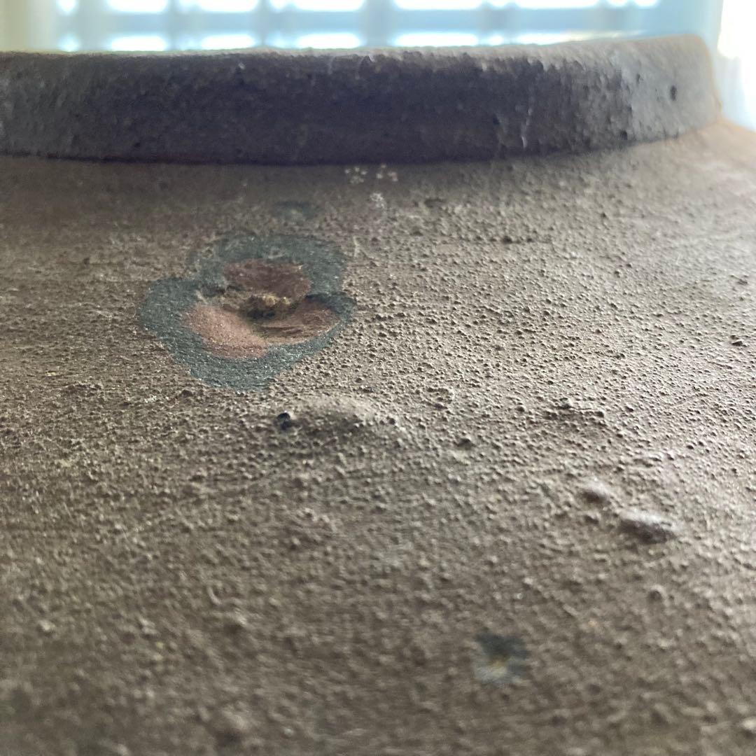 古備前　三耳大壺　陶器　室町時代