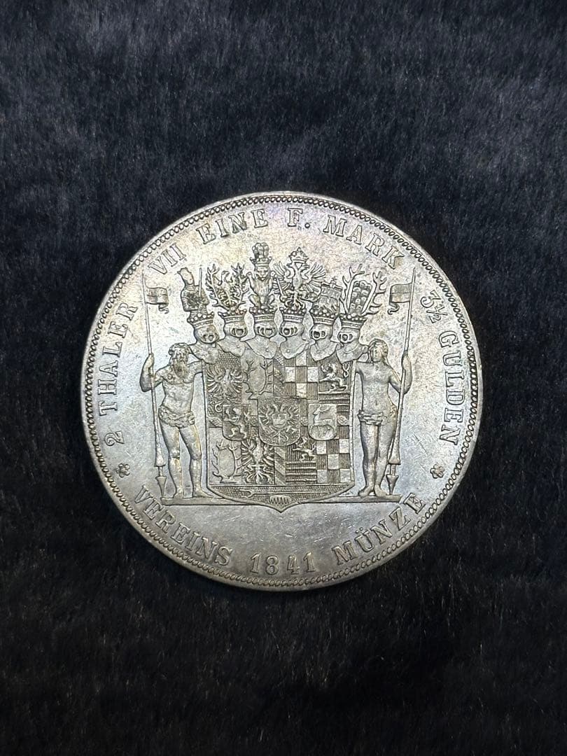 1841年 独 双ターラー銀貨 【発行量 5100】シュヴァルツブルク