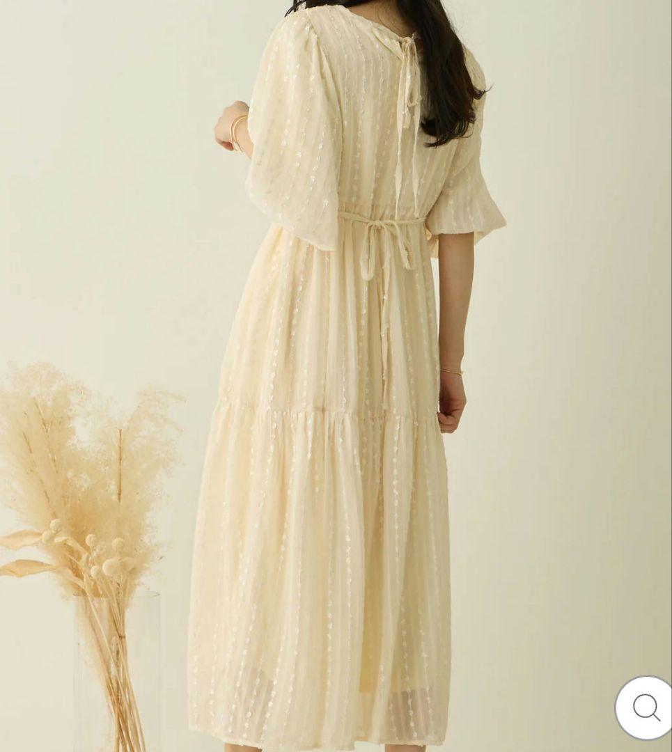 honono バルーンスリーブワンピース　授乳服　マタニティ　ワンピース　L