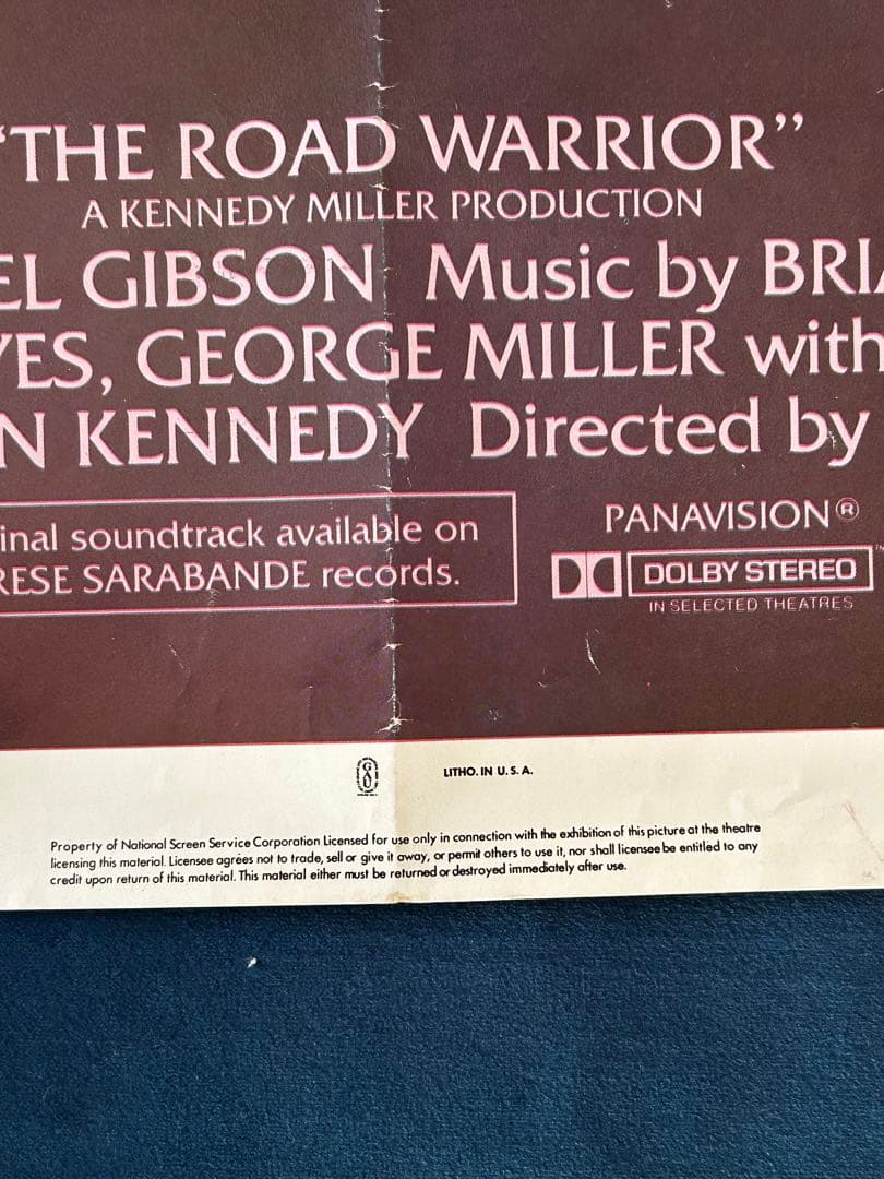 マッド・マックス2 USオリジナル映画ポスター
