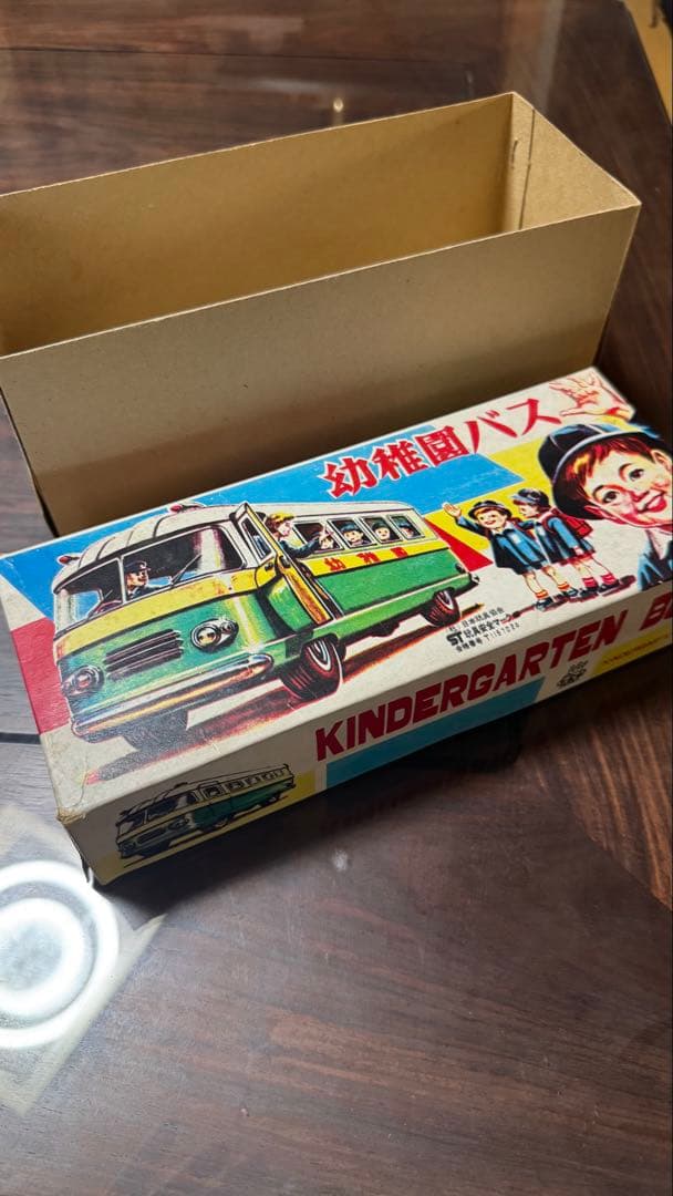 ブリキのおもちゃ　 幼稚園バス　コミックレッカー車 昭和レトロ