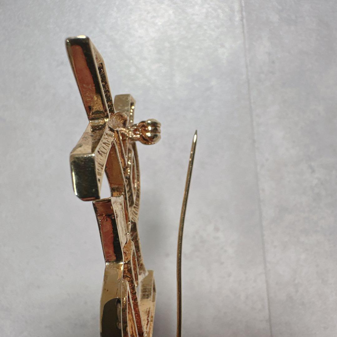 Yves Saint Laurent サンローラン ブローチ ゴールド YSL