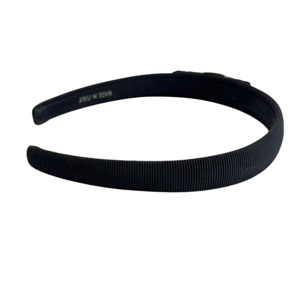 美品 フェラガモ ヴァラ リボン カチューシャ ラインストーン ブラック