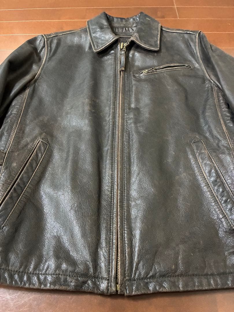 90s 00sエディーバウアー レザー ライダースジャケットTALONジッパー