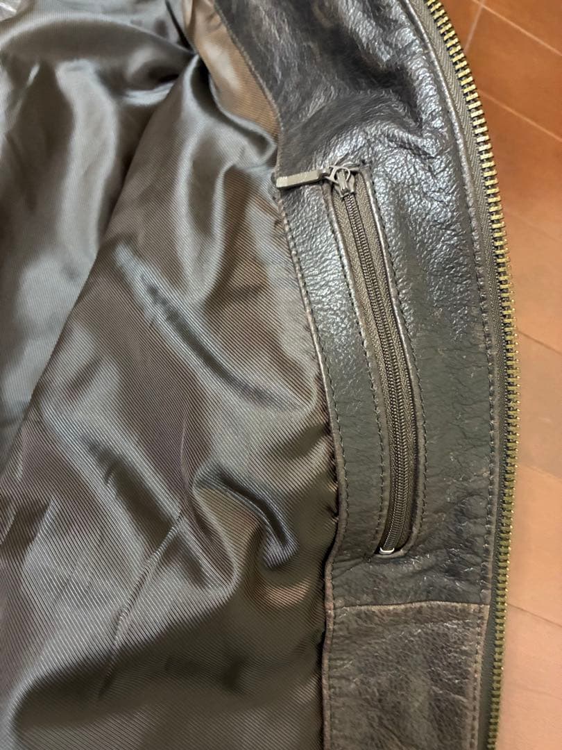 90s 00sエディーバウアー レザー ライダースジャケットTALONジッパー