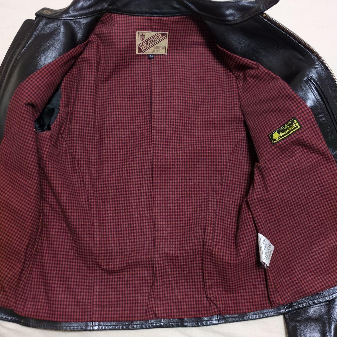 Y2LEATHER シングルライダース 38 茶芯 馬革