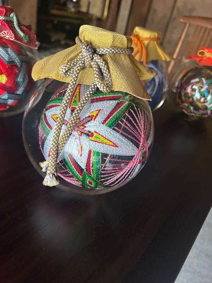 伝承工芸品瓶細工手まり３個セットまーぼー