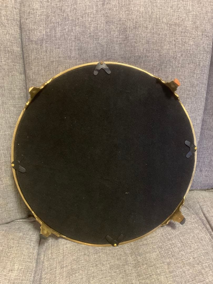 真鍮製ミラー ミラートレイ 鏡 アンティーク