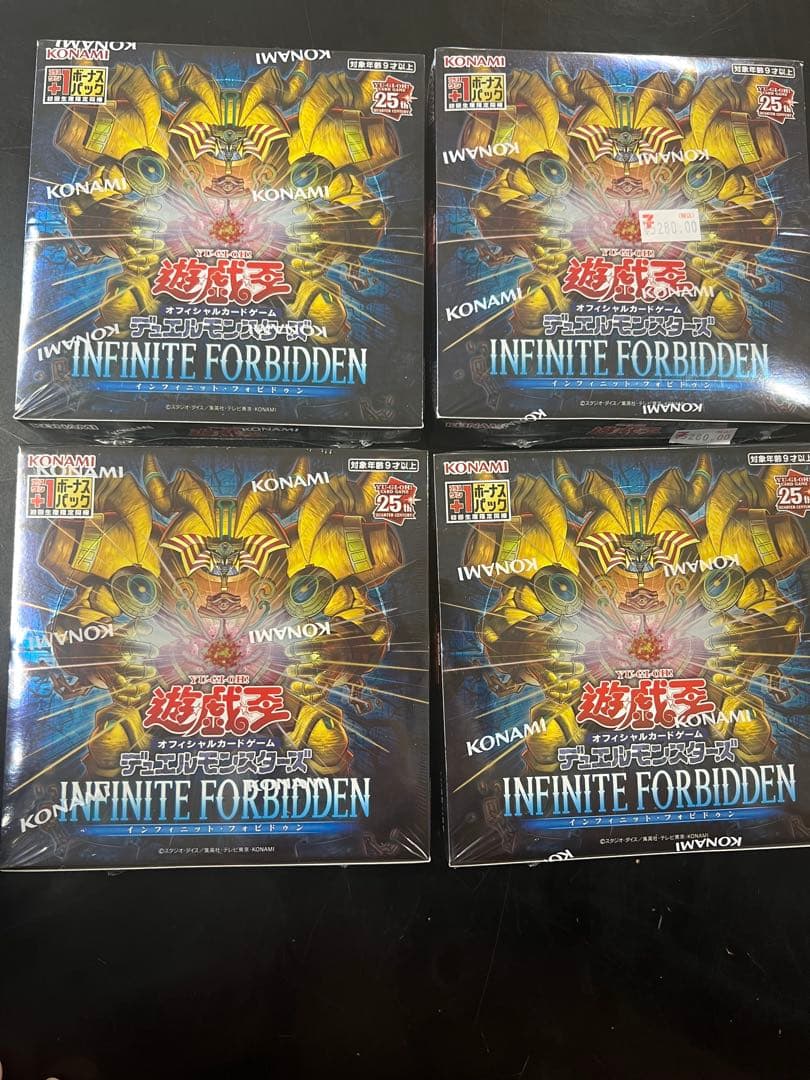 遊戯王　インフィニット・フォビドゥン　新品未開封シュリンク付き　4BOX