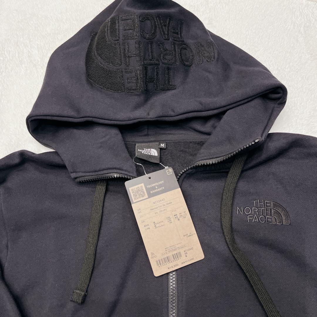 新品タグ付き ノースフェイス リアビューフルジップフーディ NT12442 黒