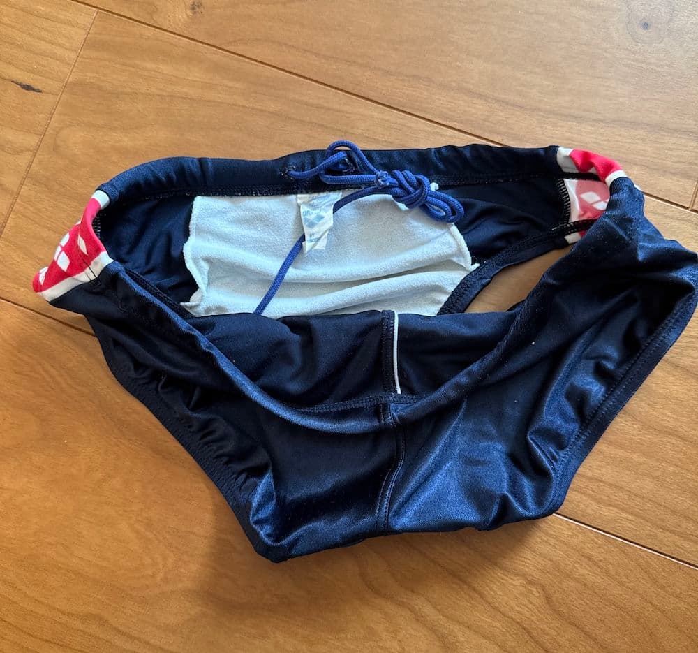 【レア】arena NUX ニュークス ネイビー×レッド 光沢 Lサイズ 競パン