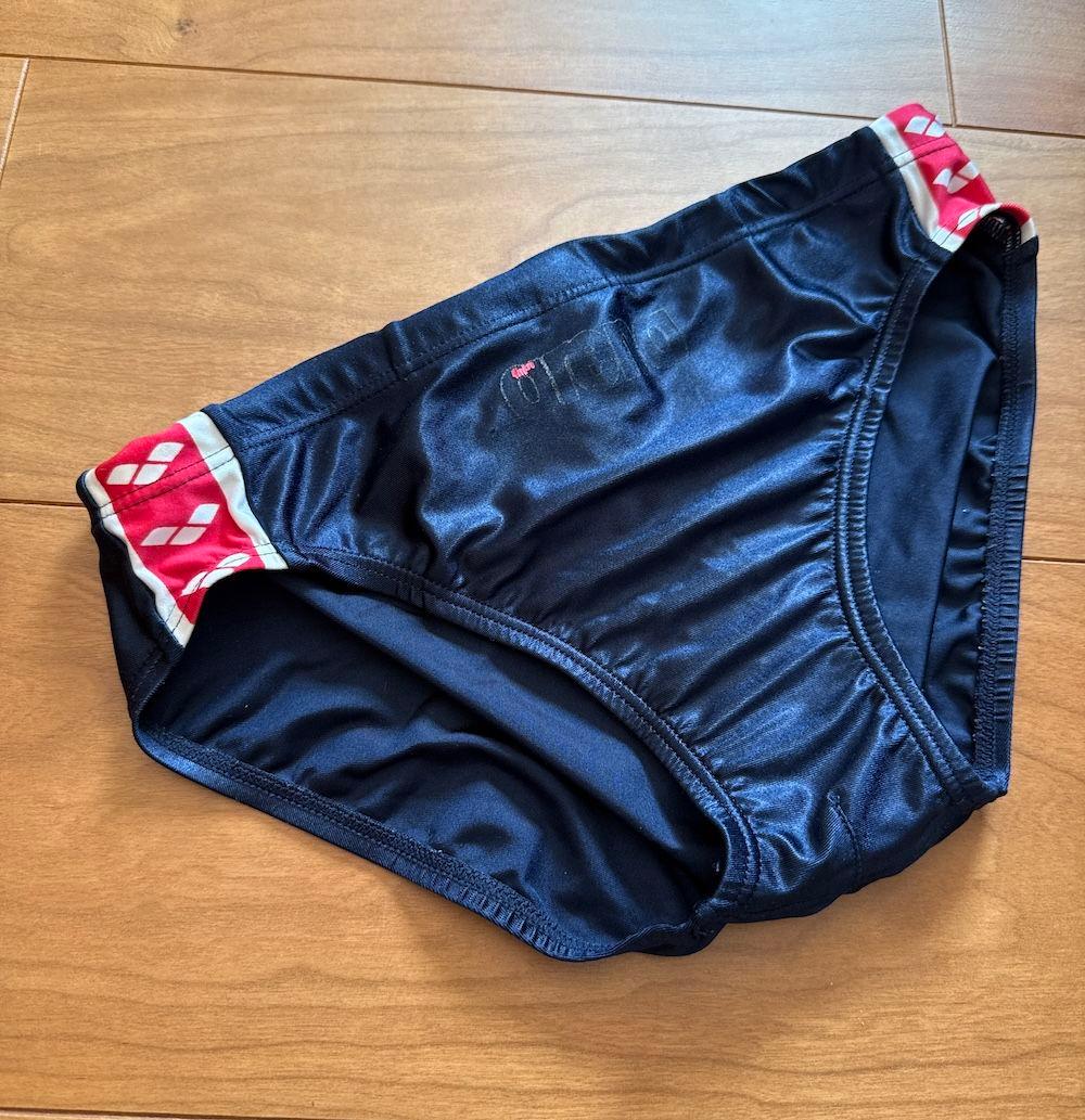 【レア】arena NUX ニュークス ネイビー×レッド 光沢 Lサイズ 競パン