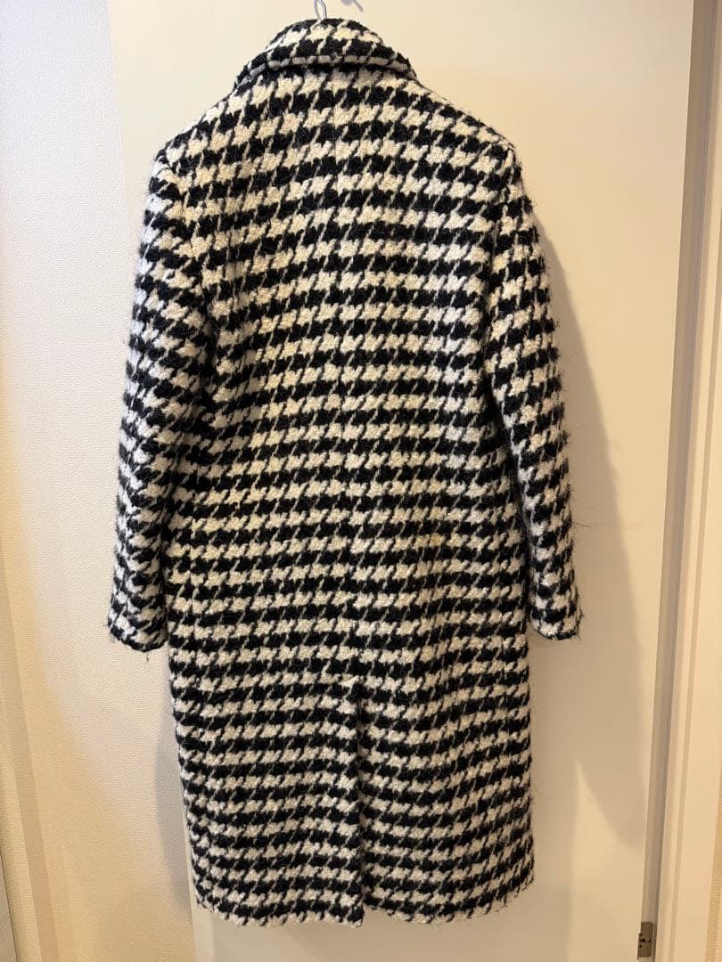 samイタリア製MSGM ハウンドトゥース柄 ロングコート