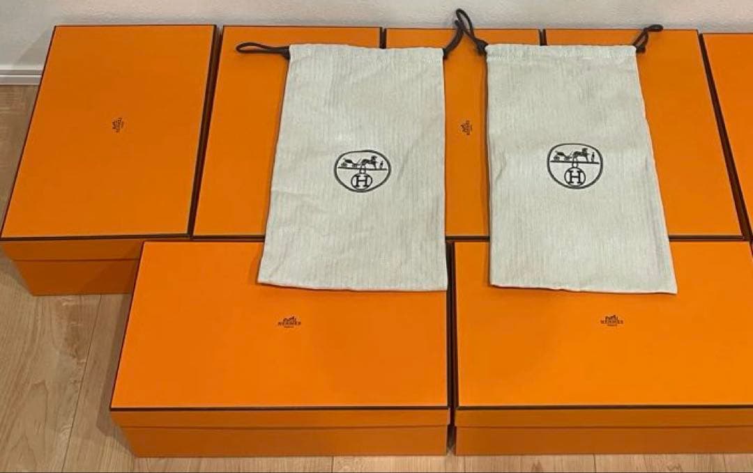 【HERMES】シューズ用空箱6個 & シューズ袋12枚