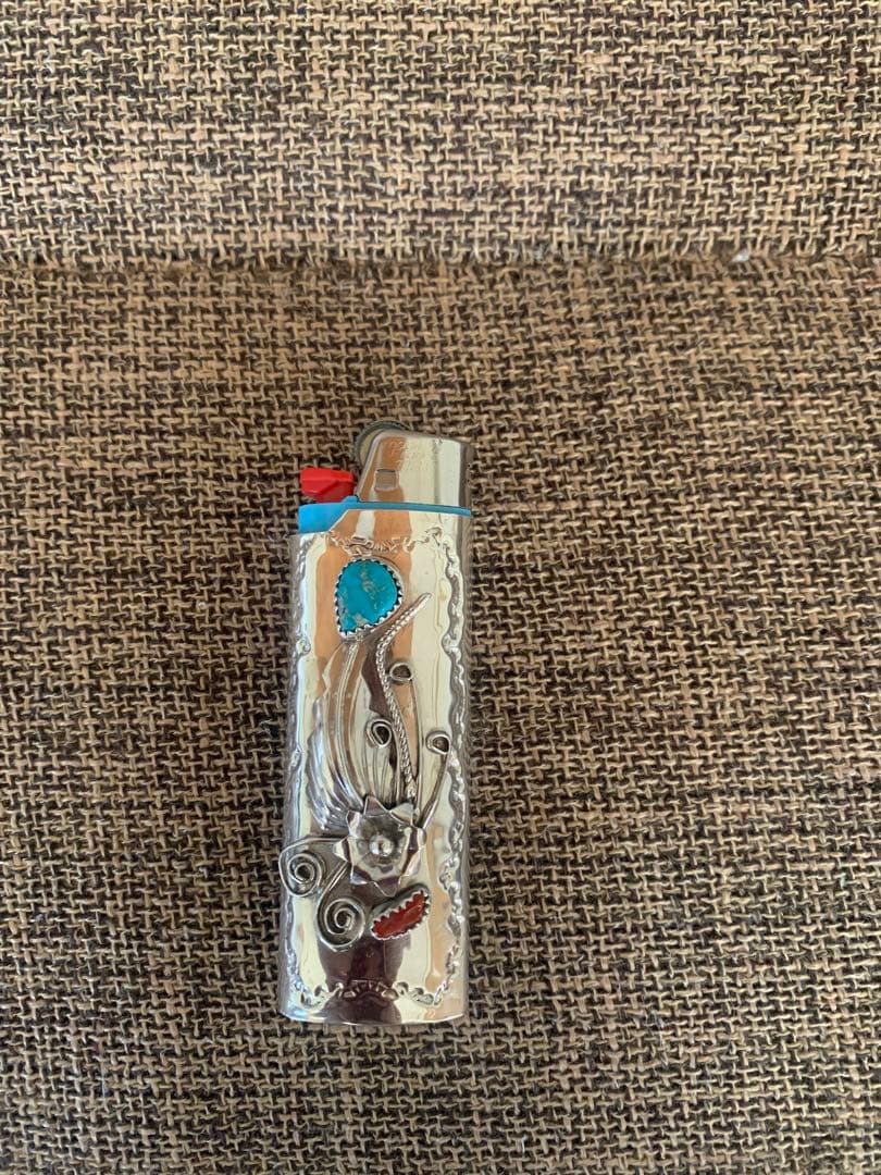 ナバホ族 Navajo ライターケース インディアンジュエリー シルバー