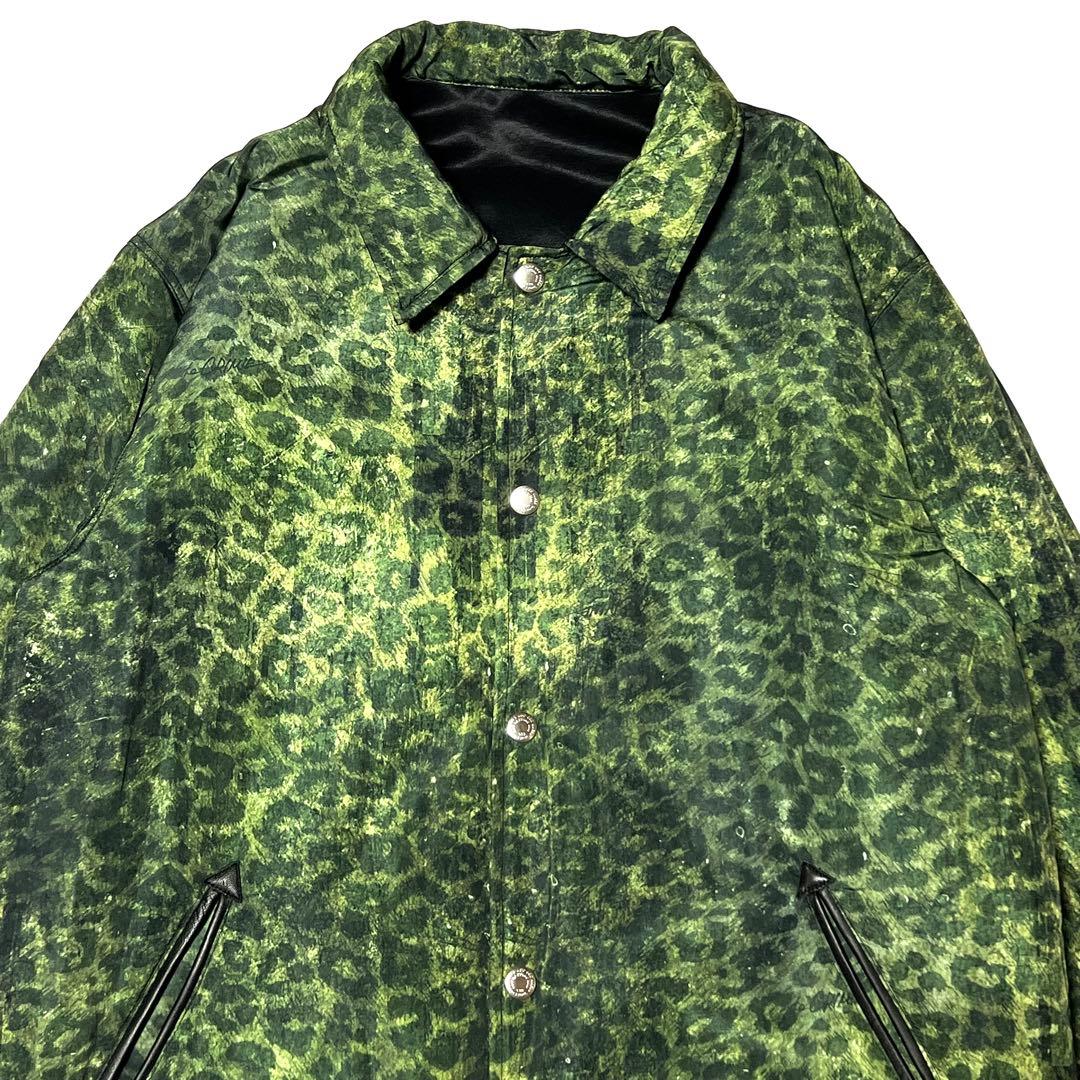 CRIMIE リバーシブルコーチジャケット レオパード サテン M