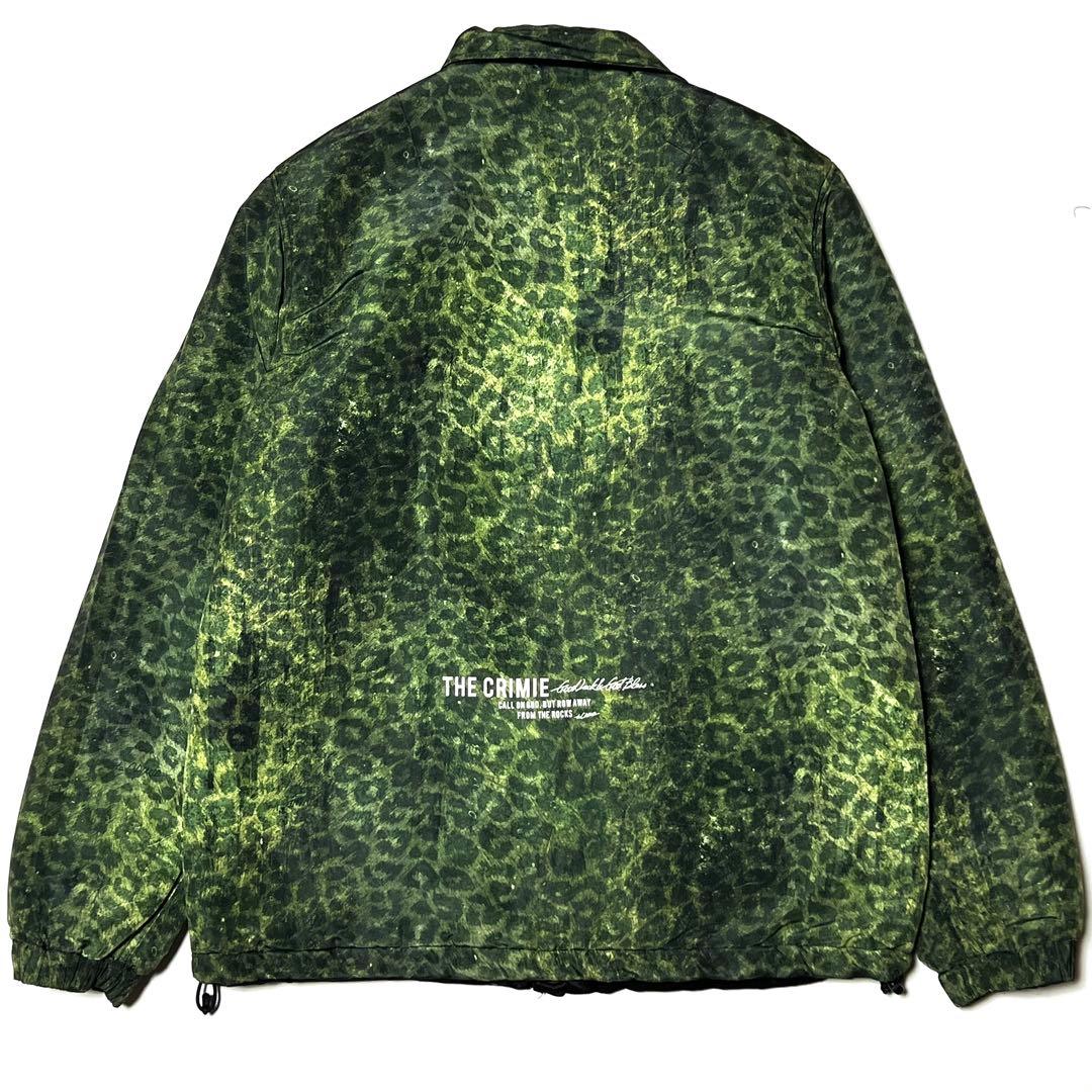 CRIMIE リバーシブルコーチジャケット レオパード サテン M