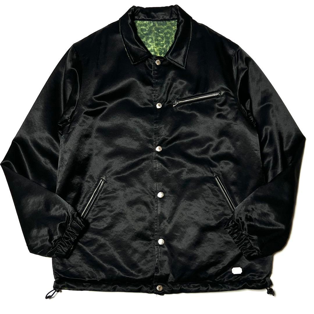 CRIMIE リバーシブルコーチジャケット レオパード サテン M