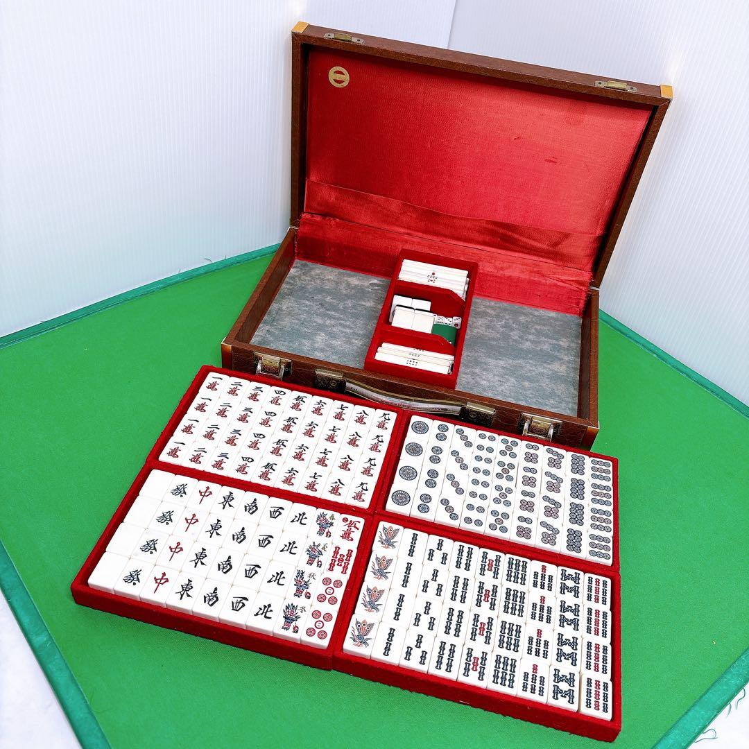 希少！　ミズノ　丸一　背黒　麻雀牌　家紋牌 天山