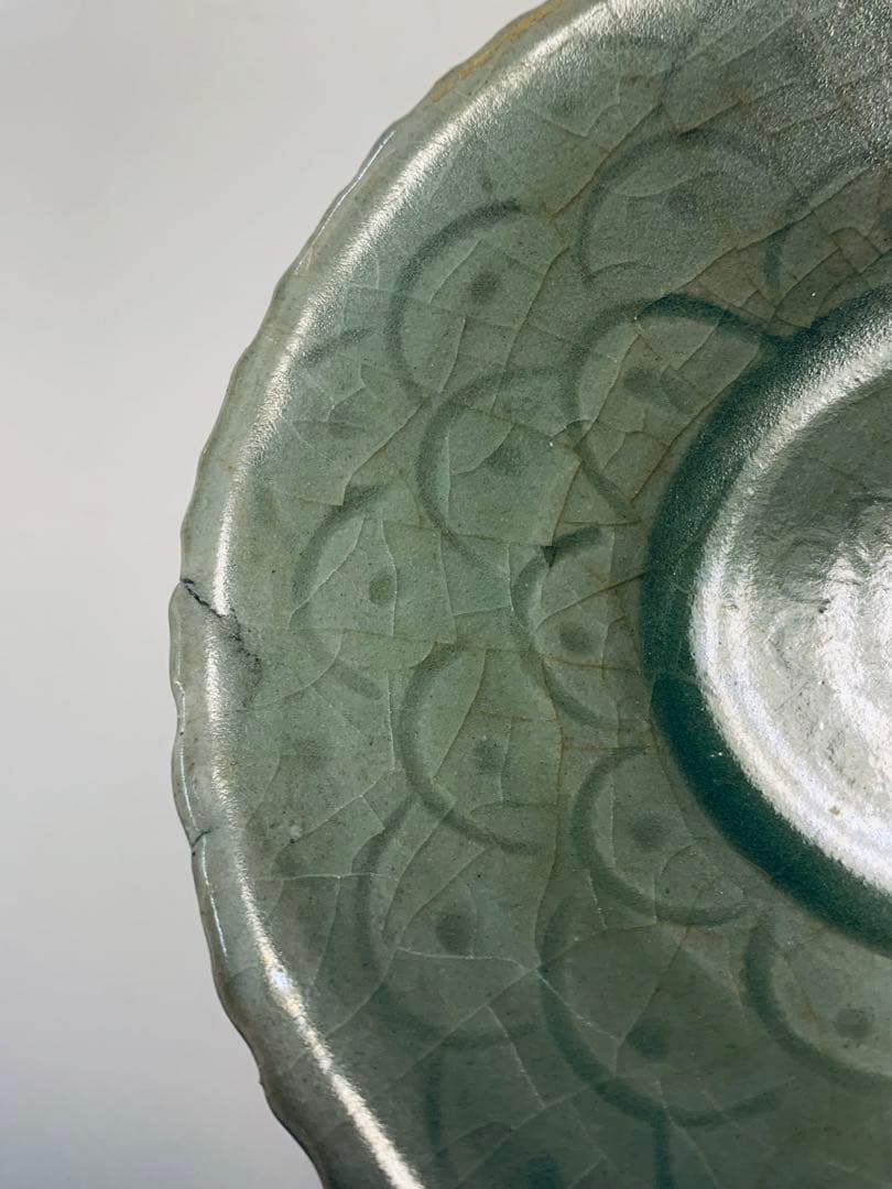 中国明時代竜泉窯青磁お皿