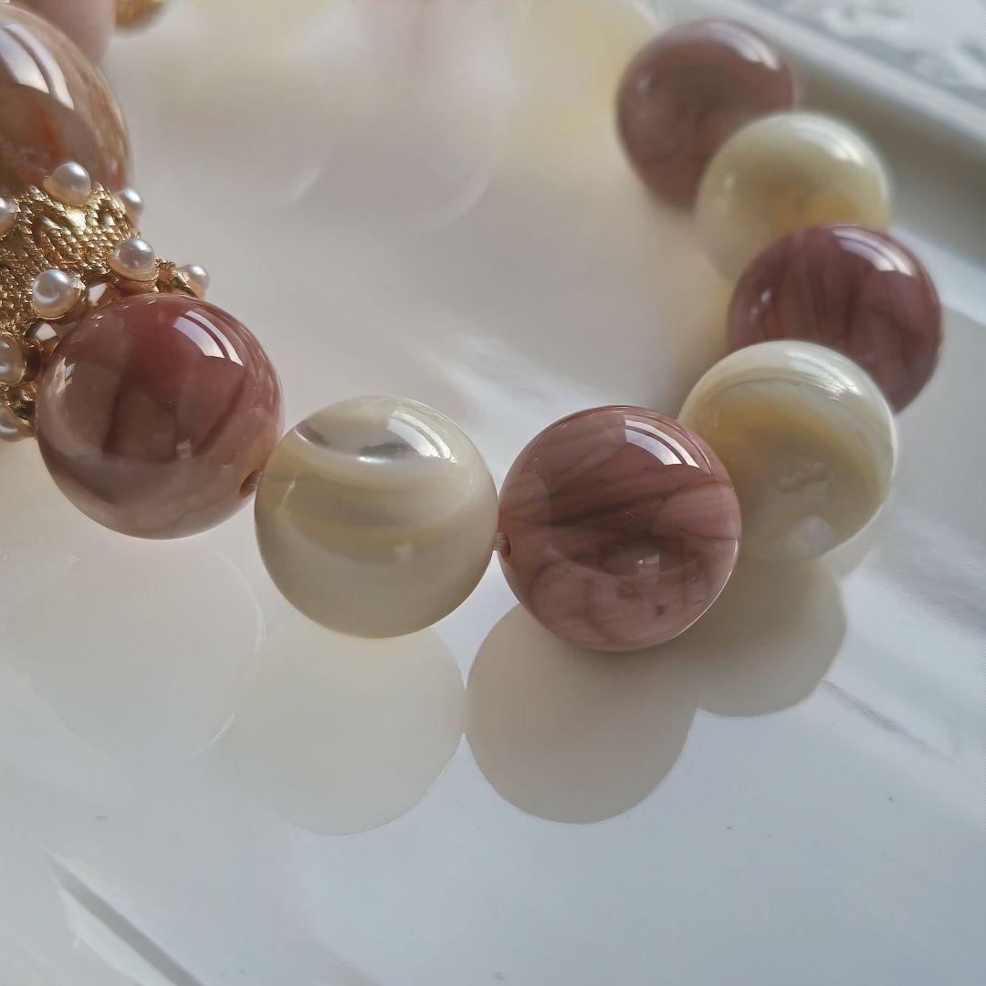 新作♡特大フォッシルコーラル、ピンク阿拉善瑪瑙、マザーオブパール