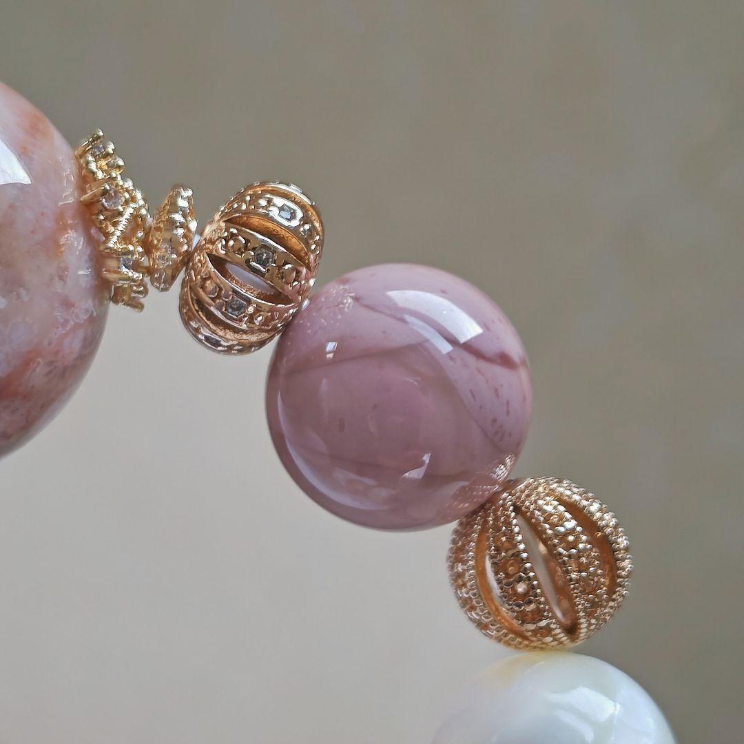 新作♡特大フォッシルコーラル、ピンク阿拉善瑪瑙、マザーオブパール