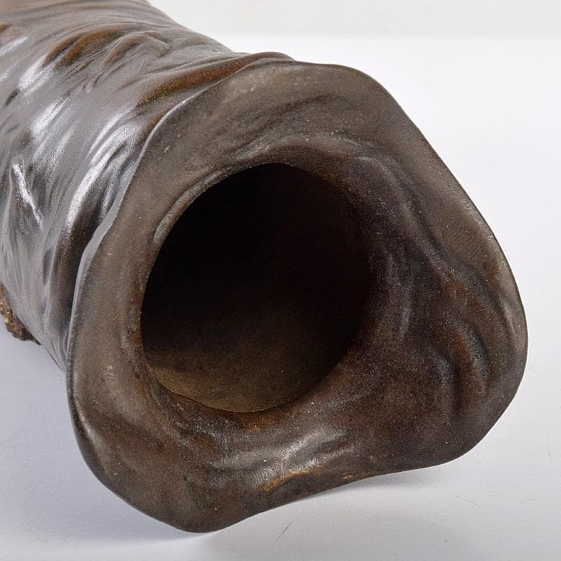 西洋美術　シャルル・ロシェ　ブロンズ　男性像刻　花瓶　M　R8972