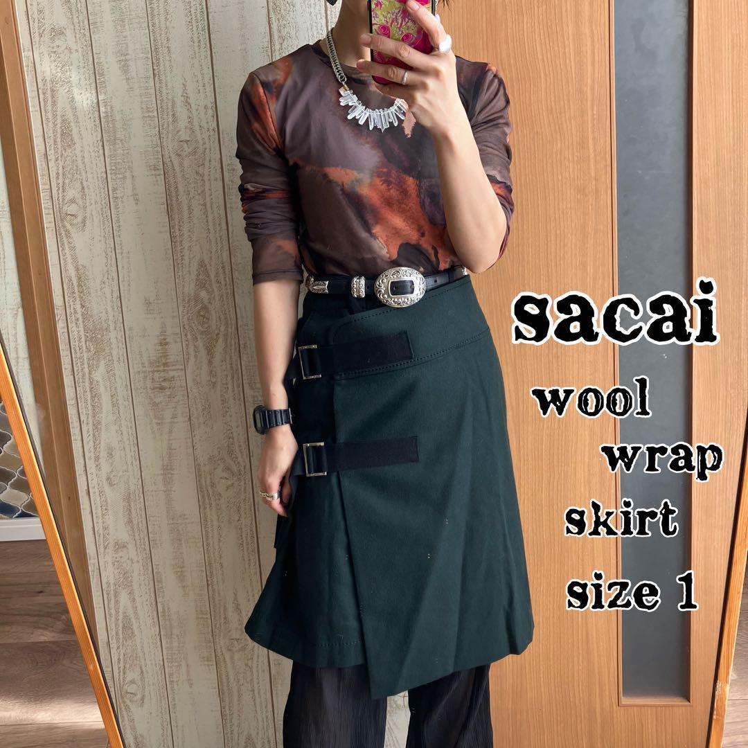 sacai✸ウールラップスカート✸16-02871