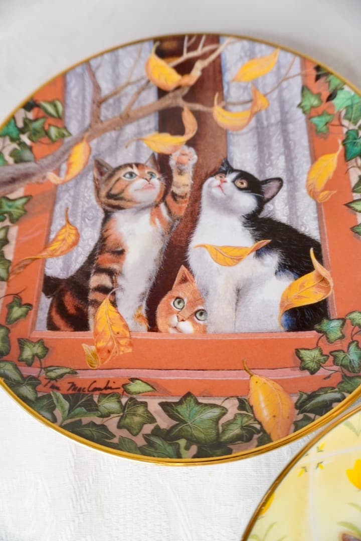 Franklin Mint 猫 絵皿 3枚セット コレクションプレート