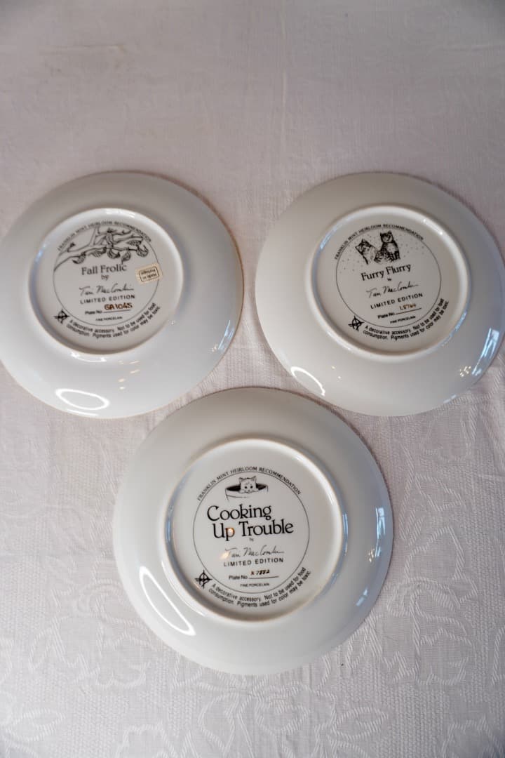 Franklin Mint 猫 絵皿 3枚セット コレクションプレート