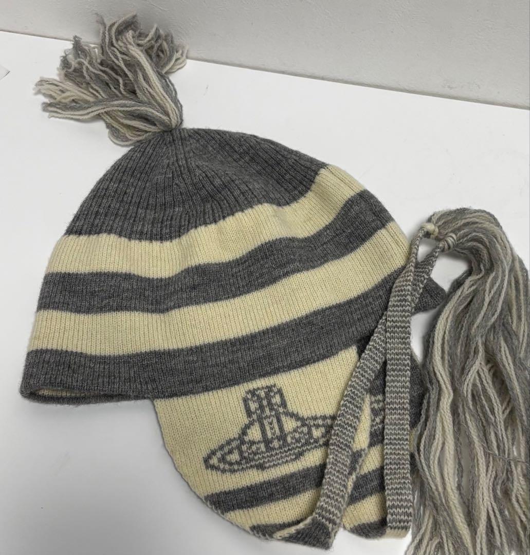 Vivienne Westwood ORB フラップ付ワッチ　ビーニー　ニット帽