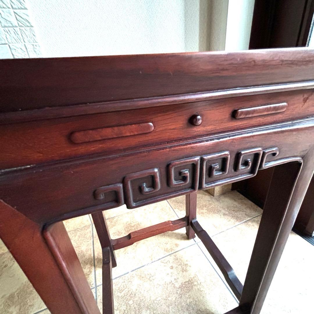 サイドテーブル アンティーク 唐木 花台 飾り台 香炉台 盆栽台