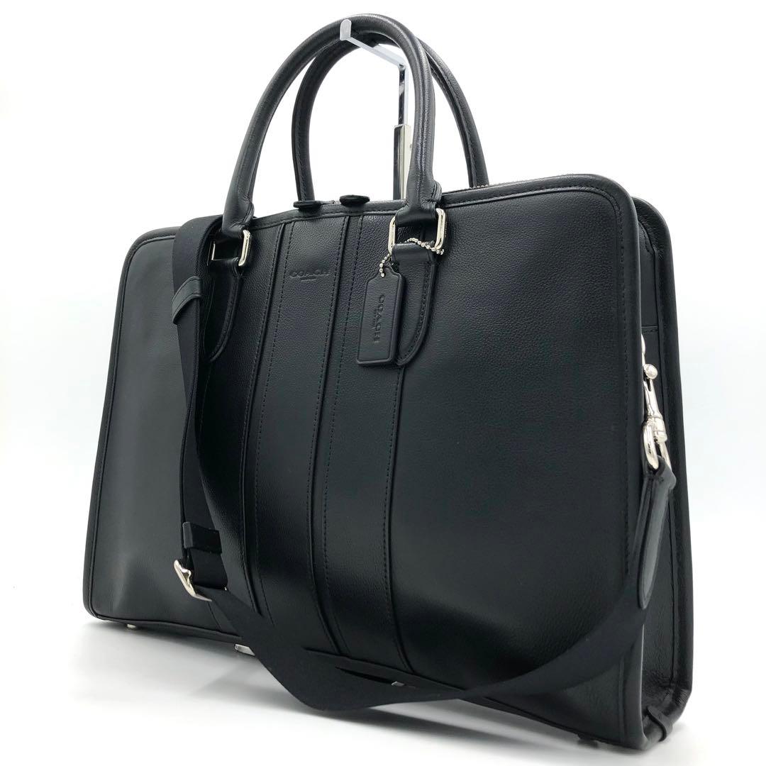 【未使用に近い✨】コーチ ボンド ブリーフケース スムースレザー 2WAY 黒色