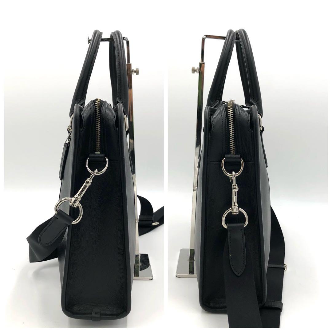 【未使用に近い✨】コーチ ボンド ブリーフケース スムースレザー 2WAY 黒色