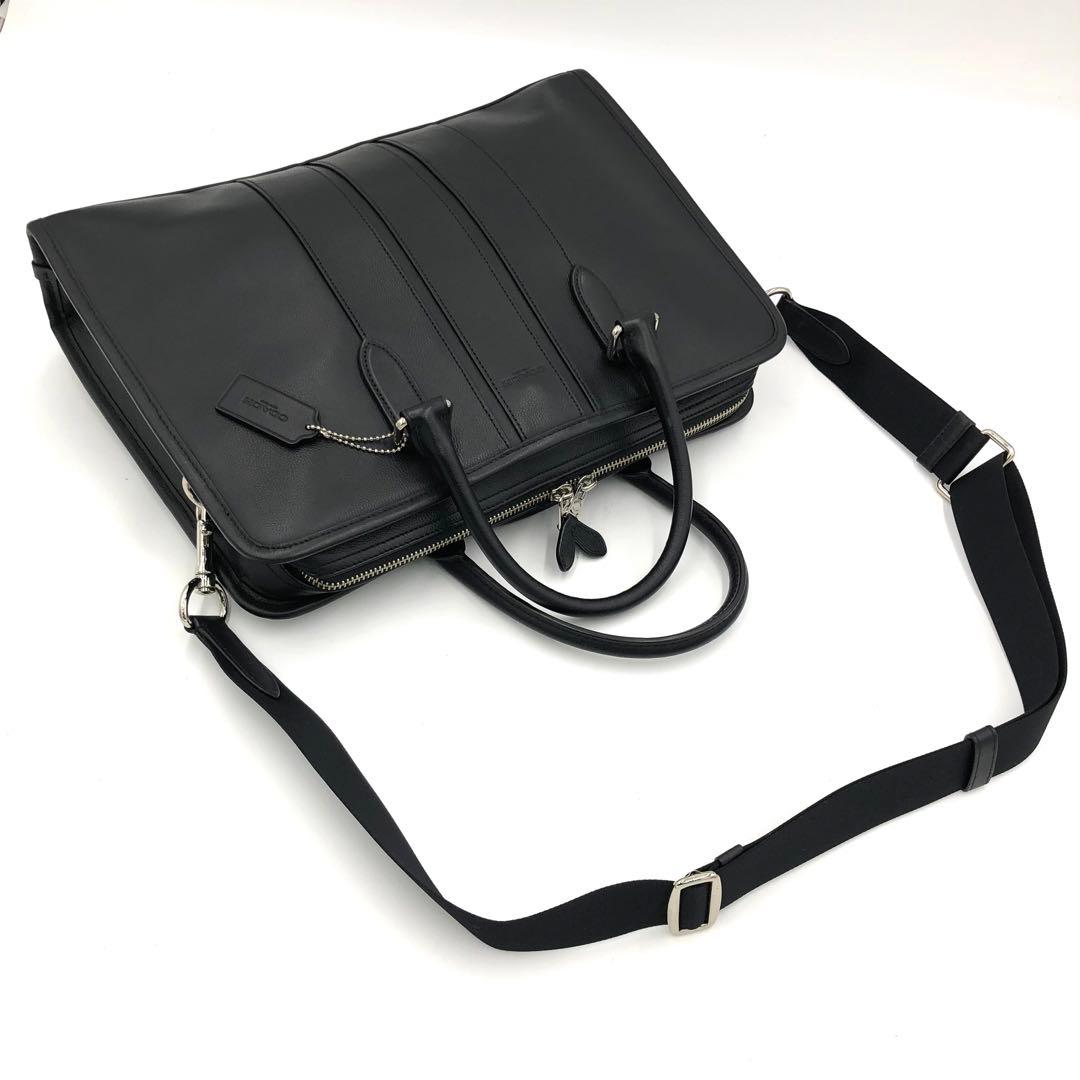 【未使用に近い✨】コーチ ボンド ブリーフケース スムースレザー 2WAY 黒色