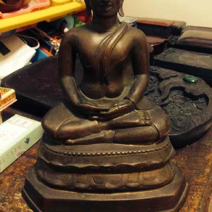 仏像 銅製 玉石象嵌 中国美術