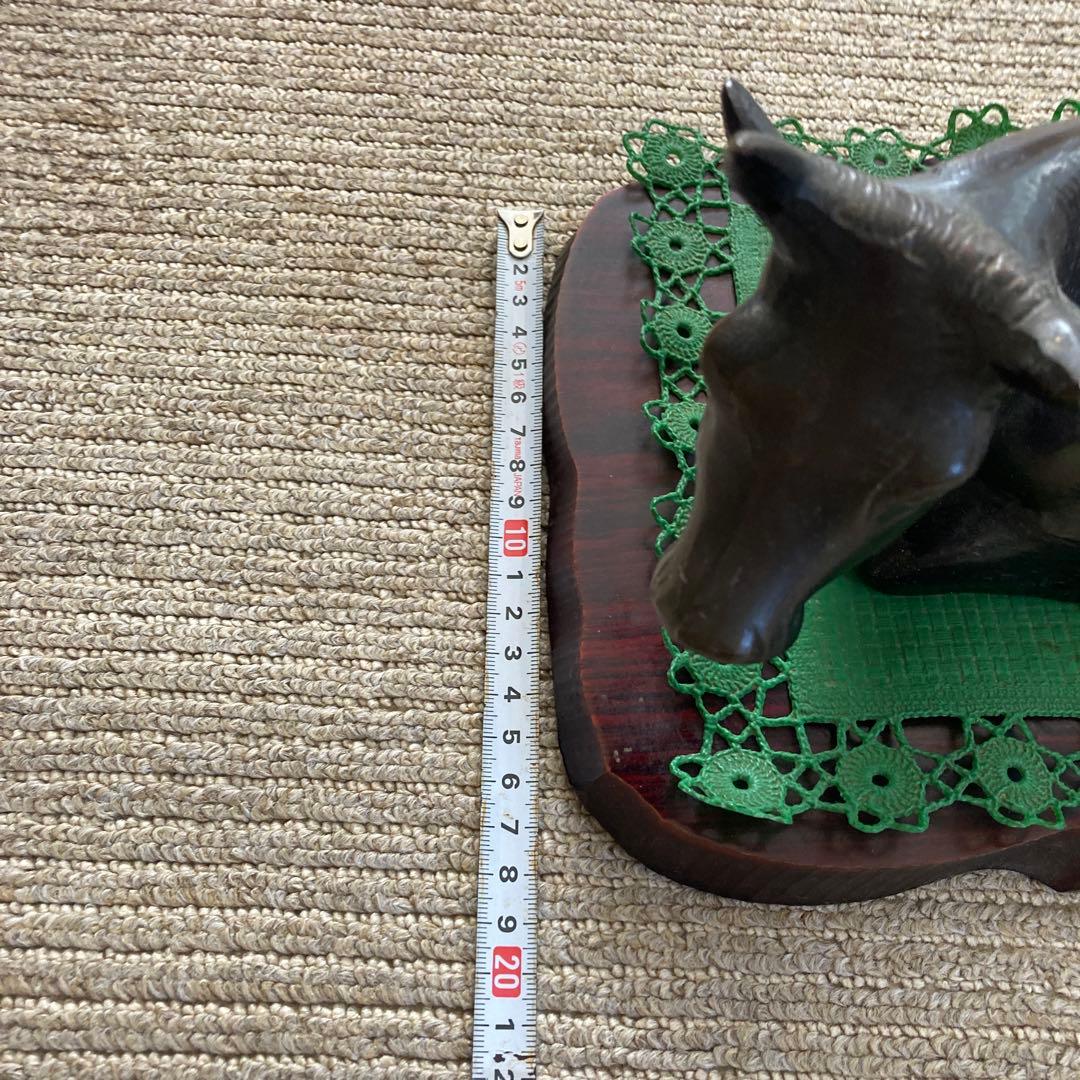 匿名配送　牛　置物　アンティーク　オブジェ　レトロ　動物