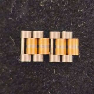 ROLEXデイトジャストトリドールベルトK18無垢用パーツ 4コマセット純正