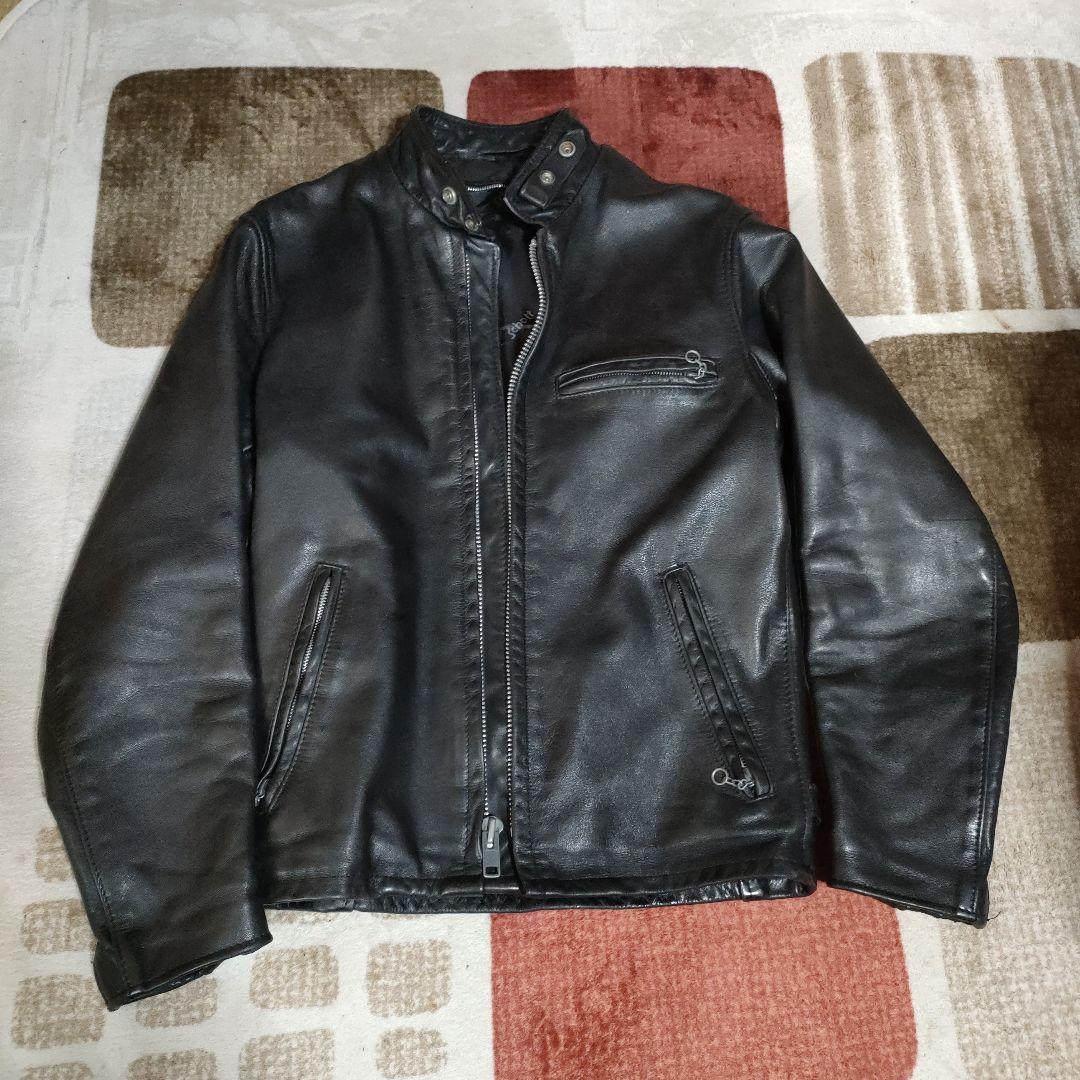 よ*2様 人気定番　Schott　６４１シングルライダース ３４　ブラック