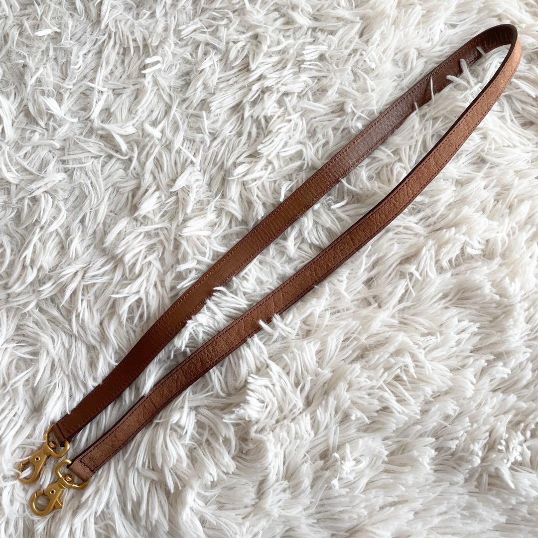 美品 エレファントレザー 2way ショルダーバッグ ゴールド金具 モカブラウン