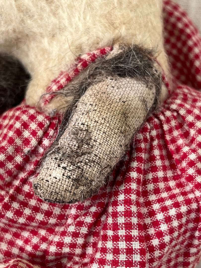 アンティークヴィンテージ英国製小さなうさぎバニーぬいぐるみテディベアビスクドール