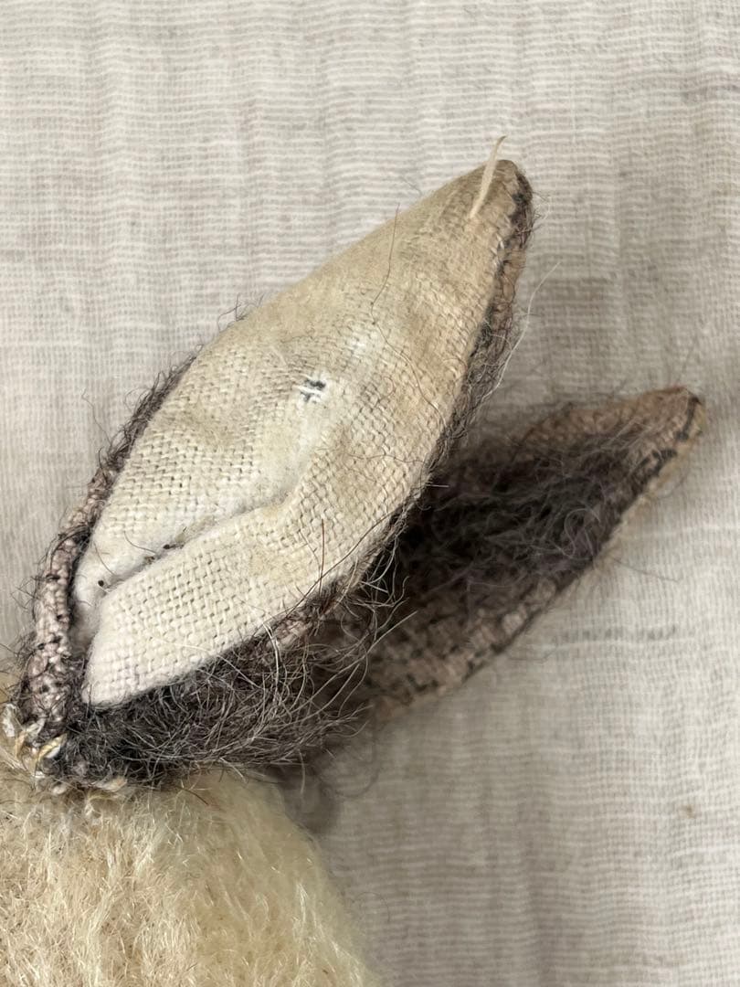 アンティークヴィンテージ英国製小さなうさぎバニーぬいぐるみテディベアビスクドール