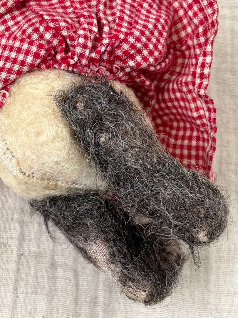 アンティークヴィンテージ英国製小さなうさぎバニーぬいぐるみテディベアビスクドール