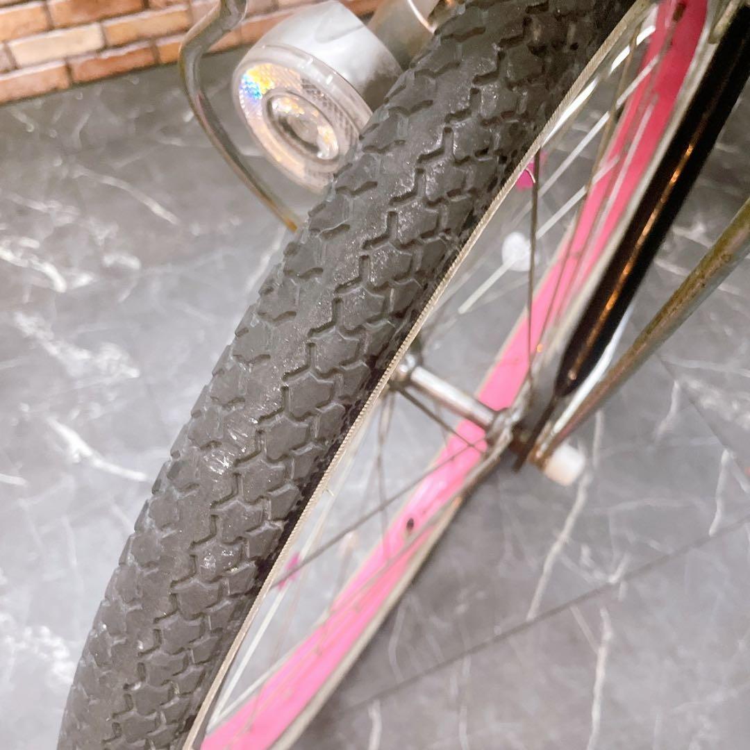 【40】子供用自転車 子供車 GIRILS LABO ブラック×ピンク20インチ