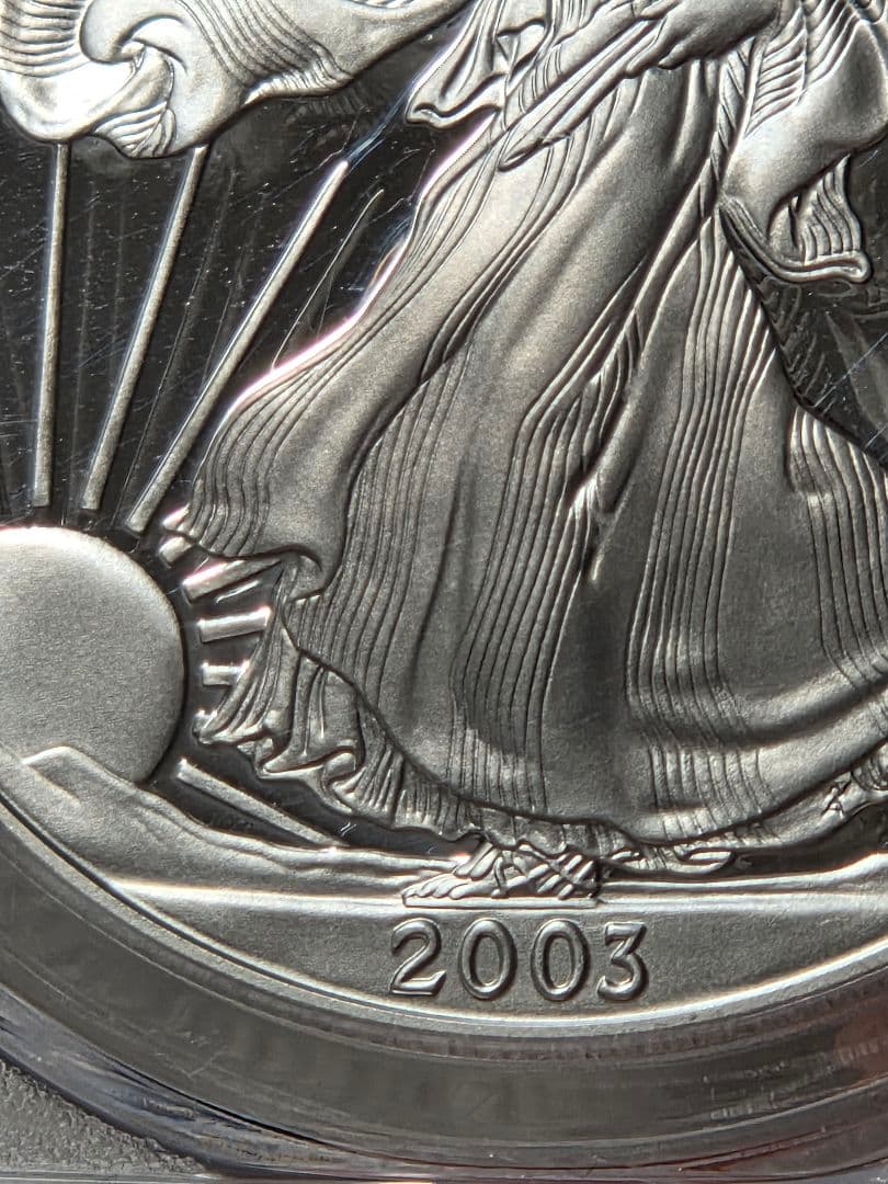 (PR69 DCAM)アメリカ合衆国　シルバー イーグル銀貨　2003 W